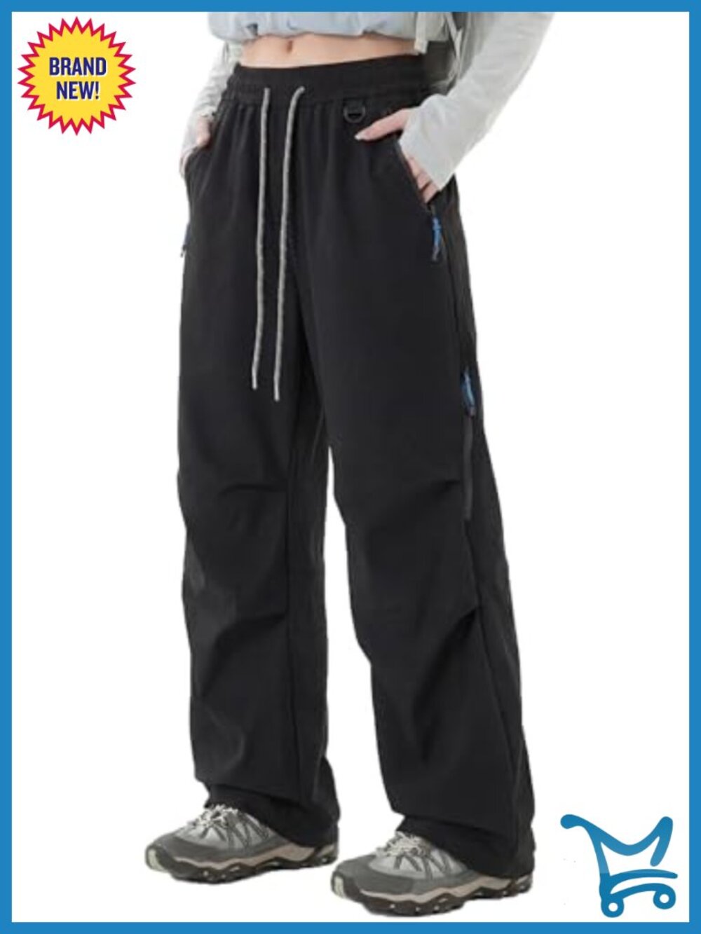 Waterproof Quick Dry Wide Leg Cargo Pants